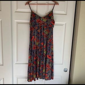 Anthropologie mid length floral dress